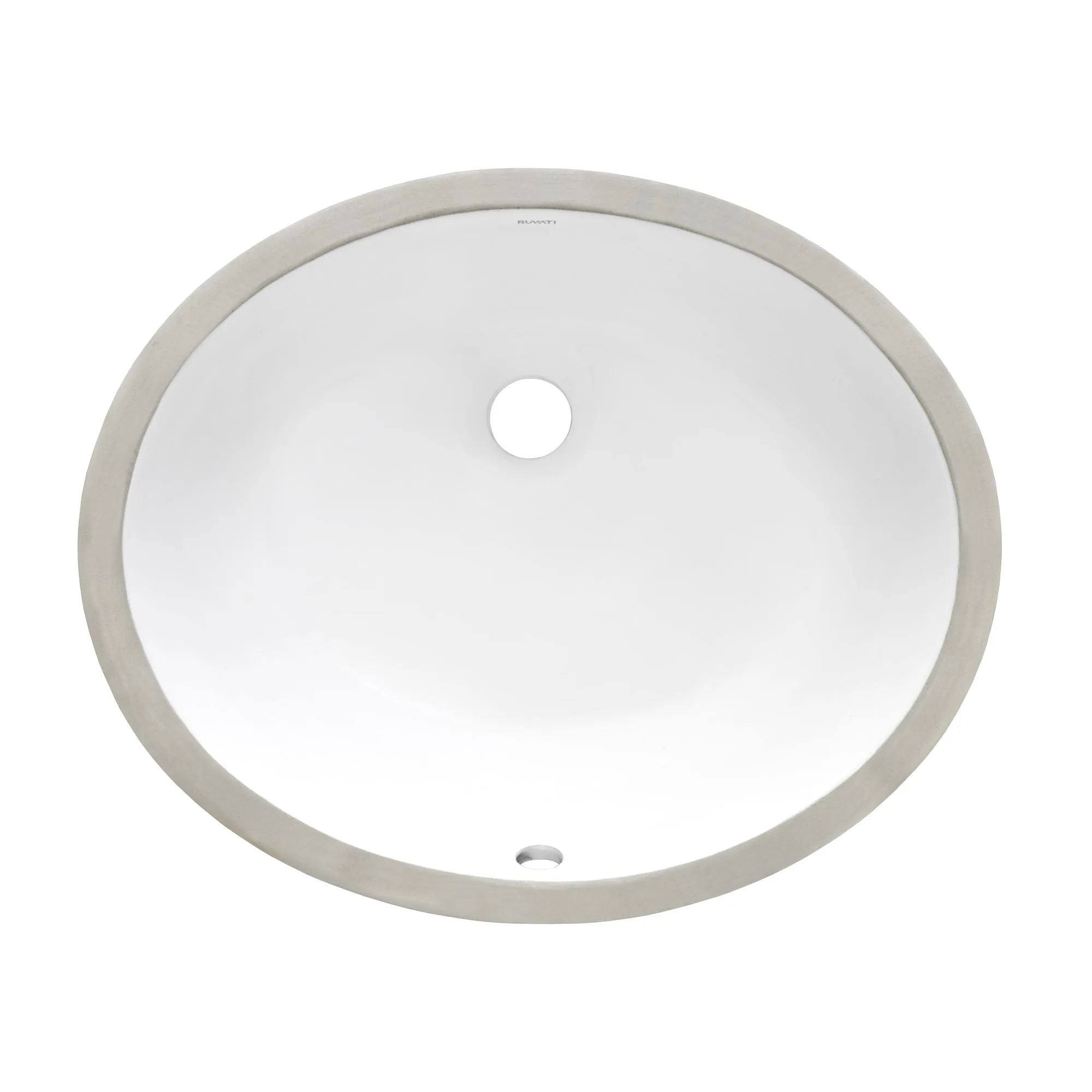 19 x 16 inch Undermount Bathroom Vanity Sink White Oval Porcelain Ceramic with Overflow