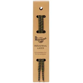 36" Flat Cotton Laces Fits 4-5 Eye Dr. Martens Shoes Durable Pair - Black Yellow