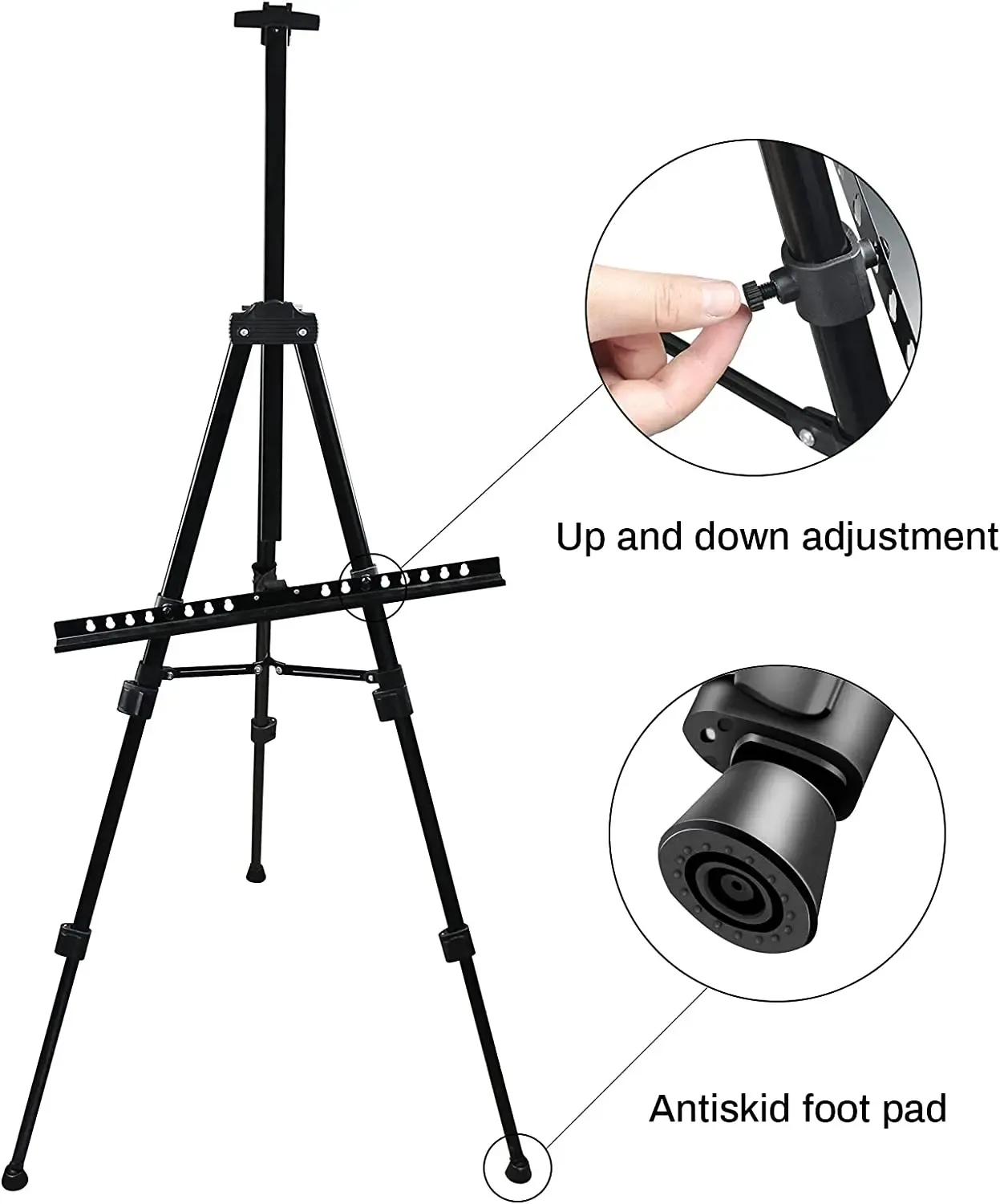 Artist Easel Stand Metal Tripod Canvas Painting Sketch Picture Frame Poster Board Advertisement Art Display Stand