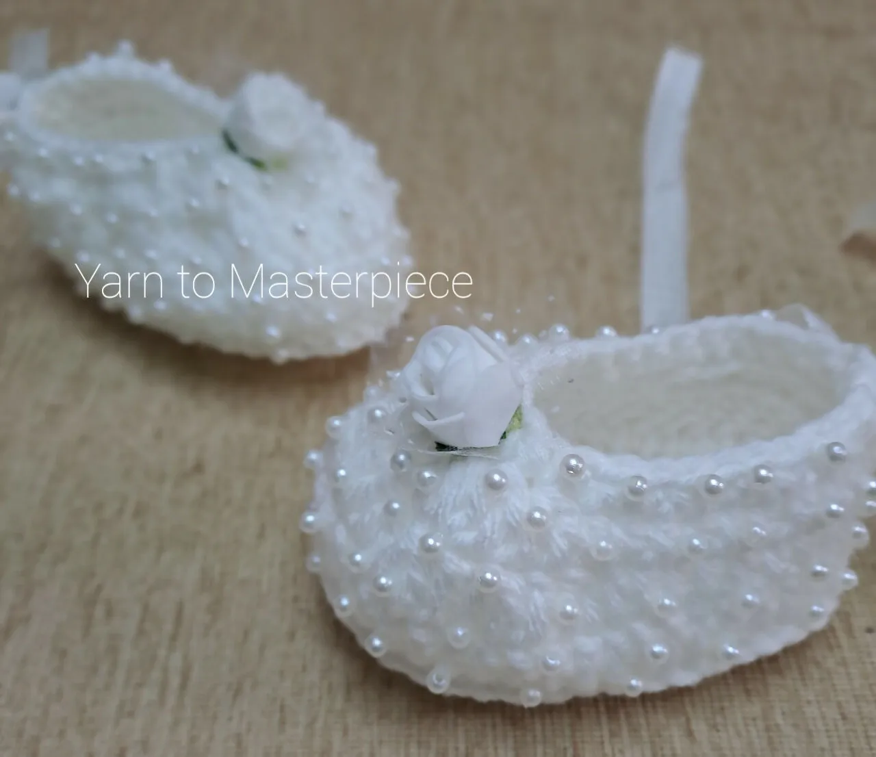 Crochet baby girl booties
