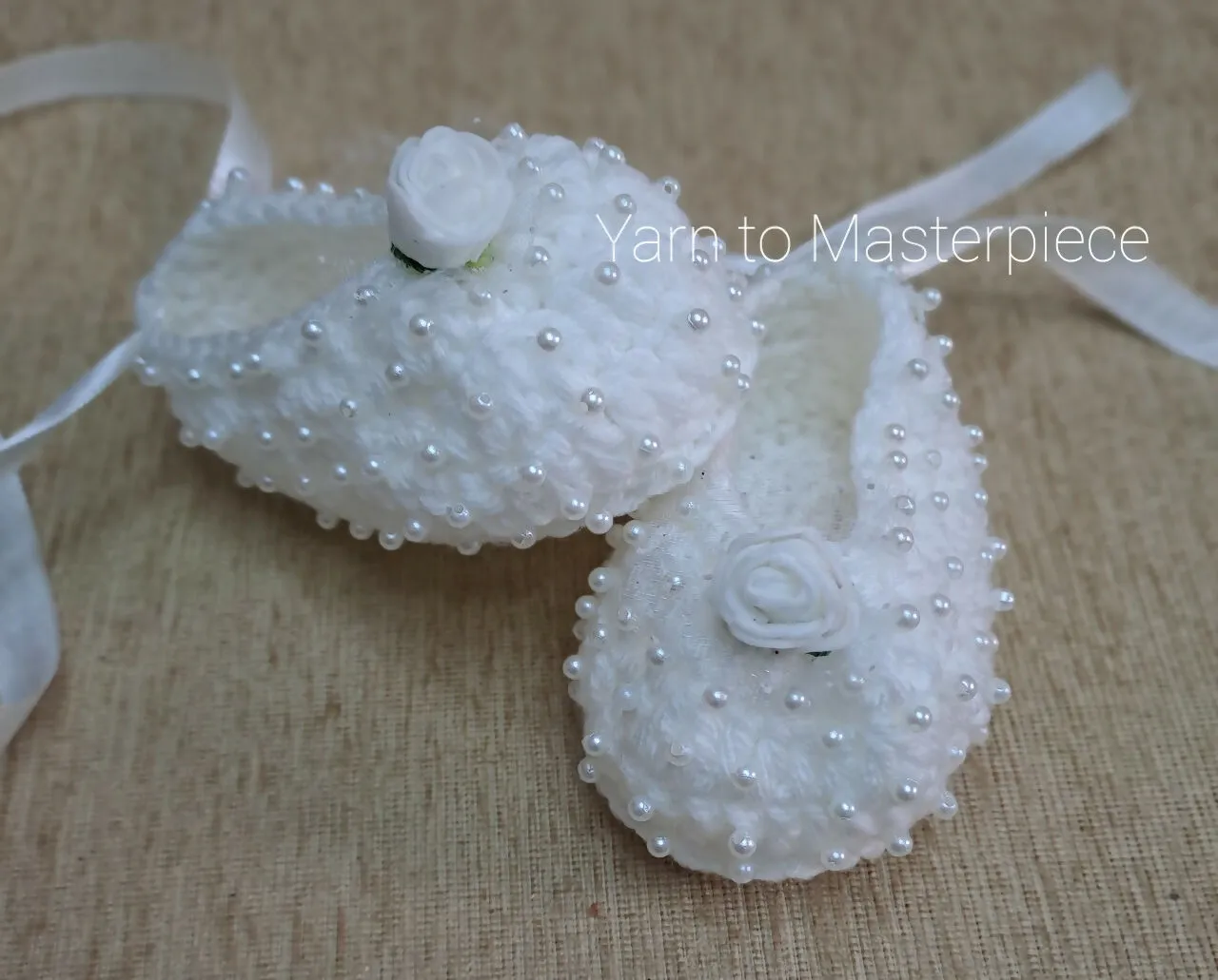 Crochet baby girl booties