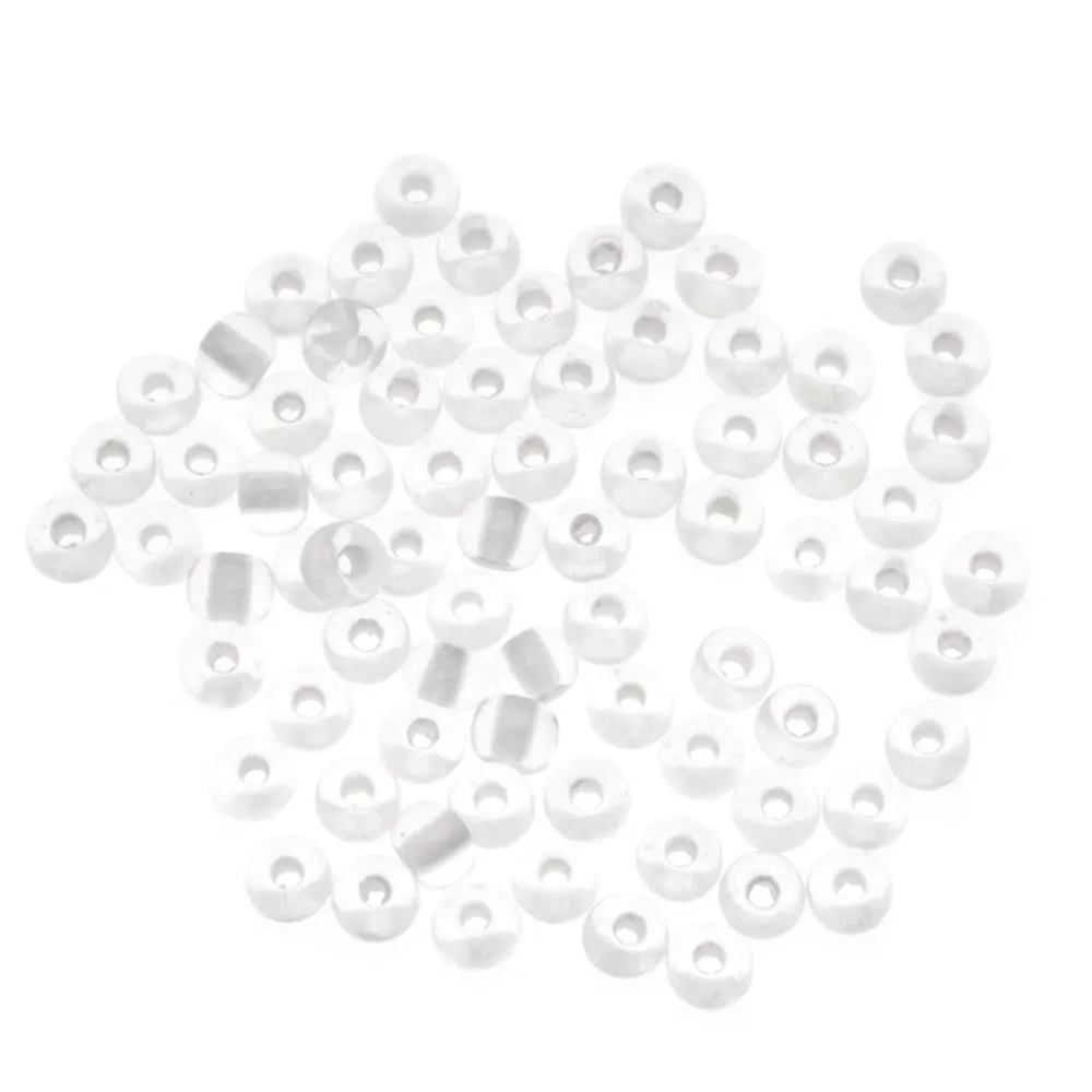 Czech Glass Seed Beads, 6/0 Round, Glow In The Dark Lined Crystal (1 Ounce)