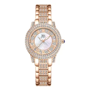 Diamond Rose Gold Ladies Wrist Watch