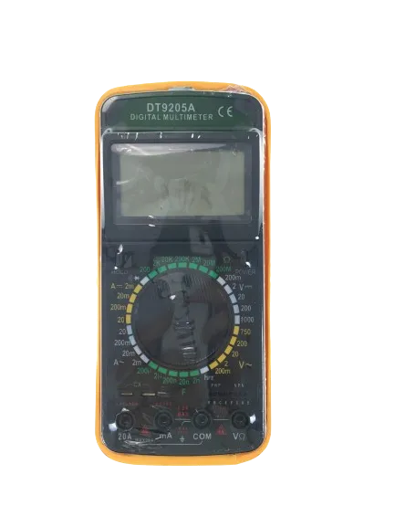 Digital Multimeter Tester Voltage Resistance Ohms Amps DT9205M - Batteries Incl.