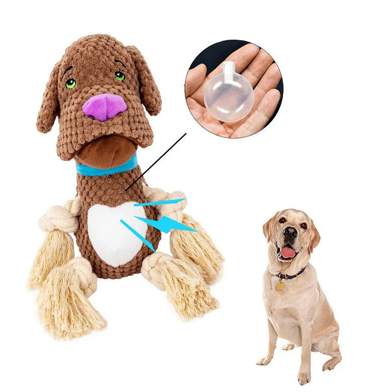 Dog Plush Shell Shape Bite-Resistant Molar Pet Toy