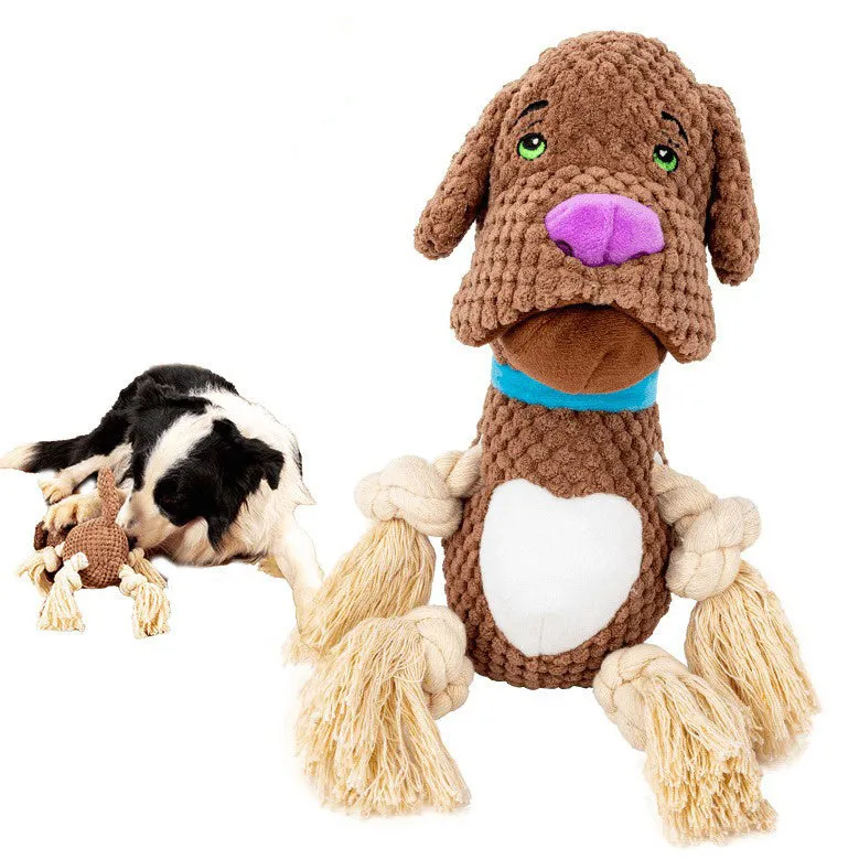 Dog Plush Shell Shape Bite-Resistant Molar Pet Toy