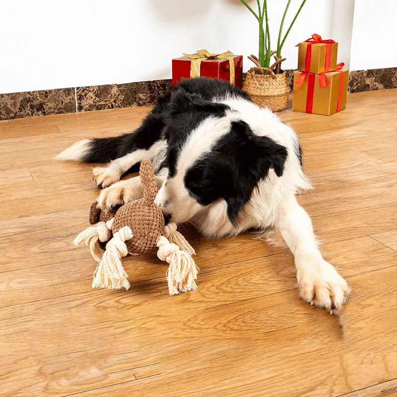 Dog Plush Shell Shape Bite-Resistant Molar Pet Toy