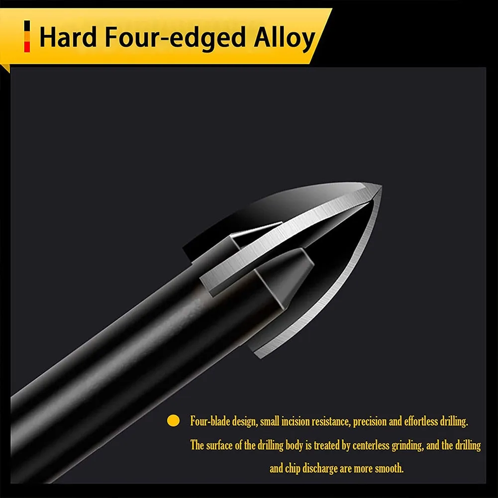 Drill Bits Cross Hex Tile Bits Glass Ceramic Concrete Hole Opener Alloy