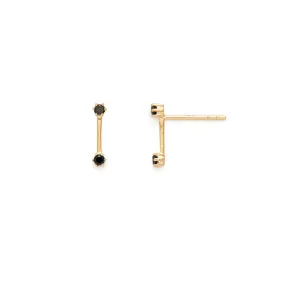 Eugenie bar earrings (black diamond)