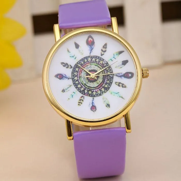 Feather Dial Quartz Watch