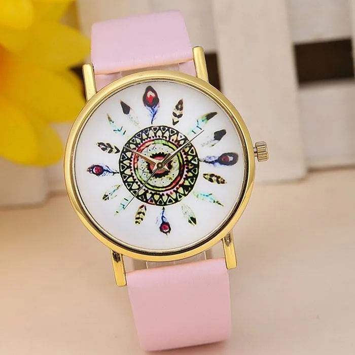 Feather Dial Quartz Watch