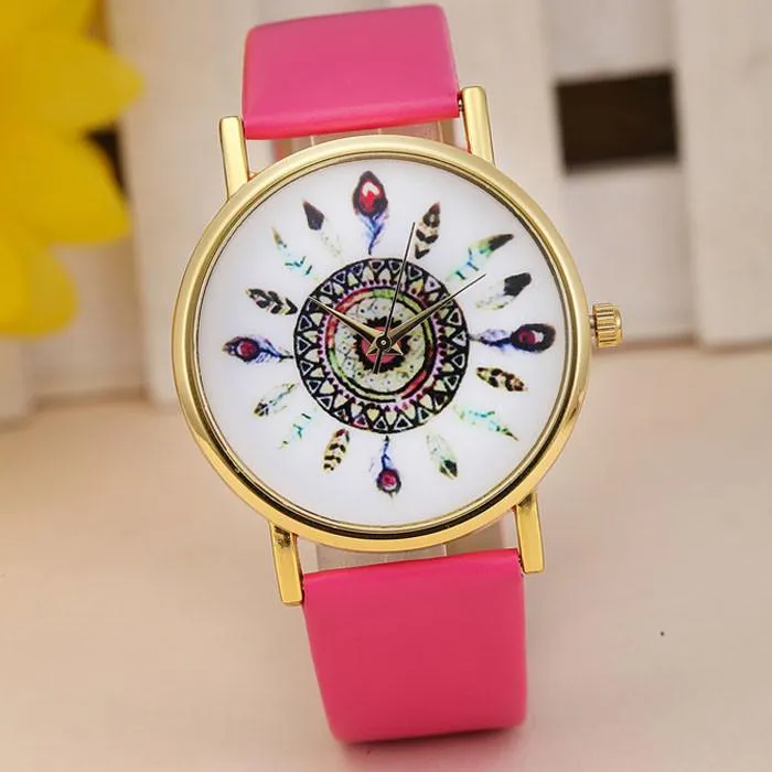Feather Dial Quartz Watch