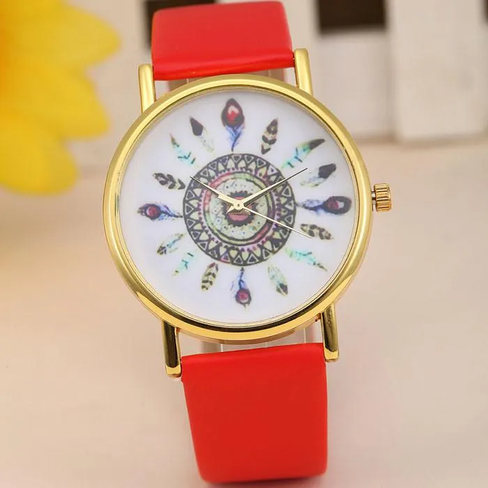 Feather Dial Quartz Watch