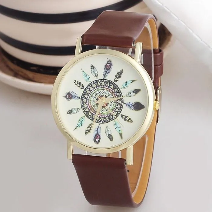 Feather Dial Quartz Watch