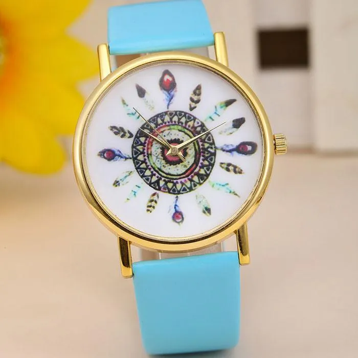 Feather Dial Quartz Watch