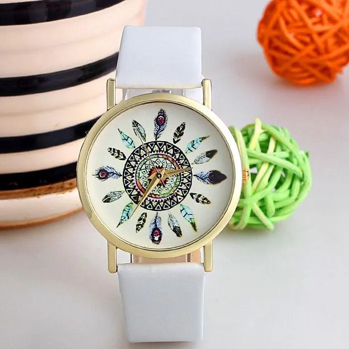 Feather Dial Quartz Watch