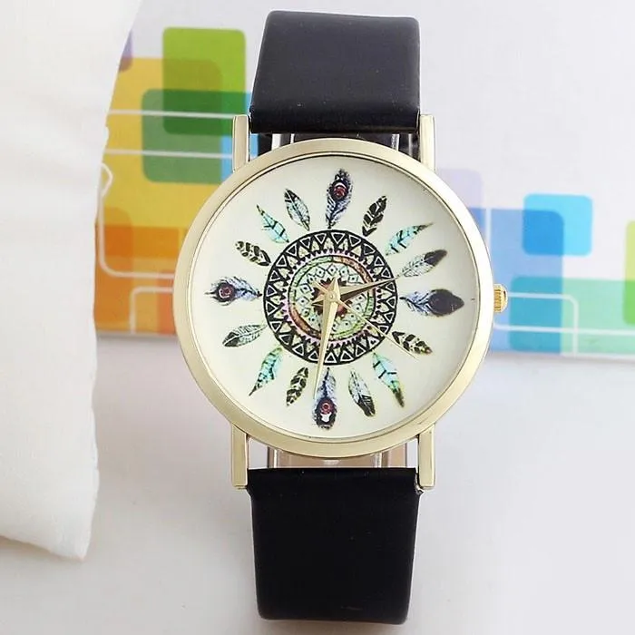 Feather Dial Quartz Watch