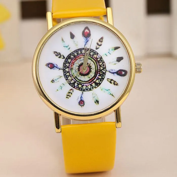 Feather Dial Quartz Watch
