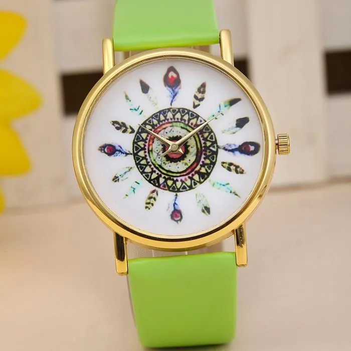 Feather Dial Quartz Watch