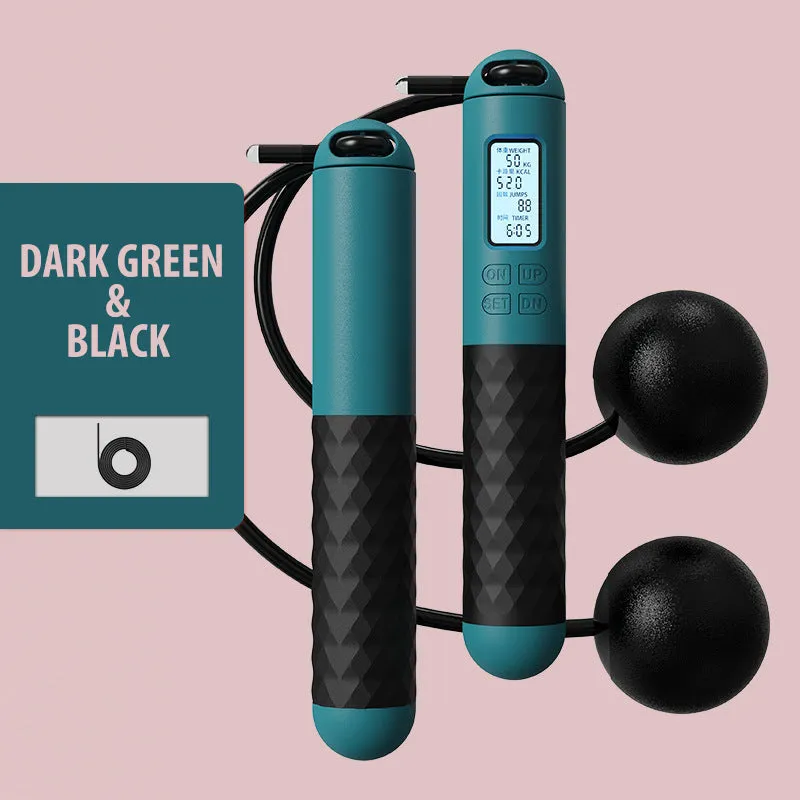 🎉Hot Sale 50% OFF🎉Cordless Jump Rope With Counter & Weighted Balls
