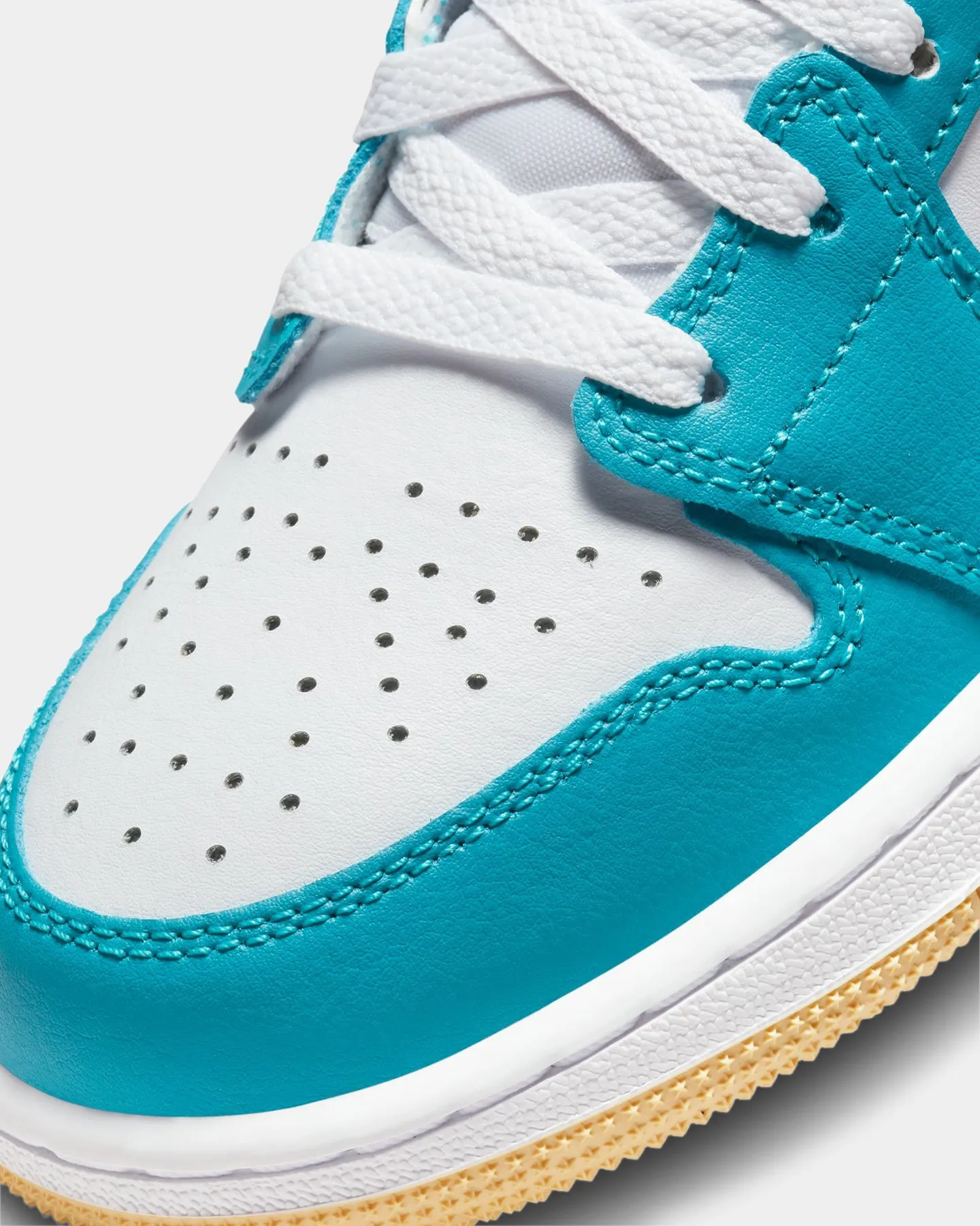 Jordan Kids' Air Jordan 1 Mid "Aquatone" Aquatone/Celestial Gold