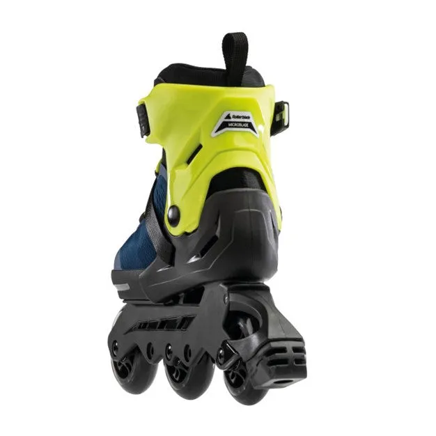 Kids Adjustable Rollerblade Microblade 3WD Blue/Lime Inline Skates