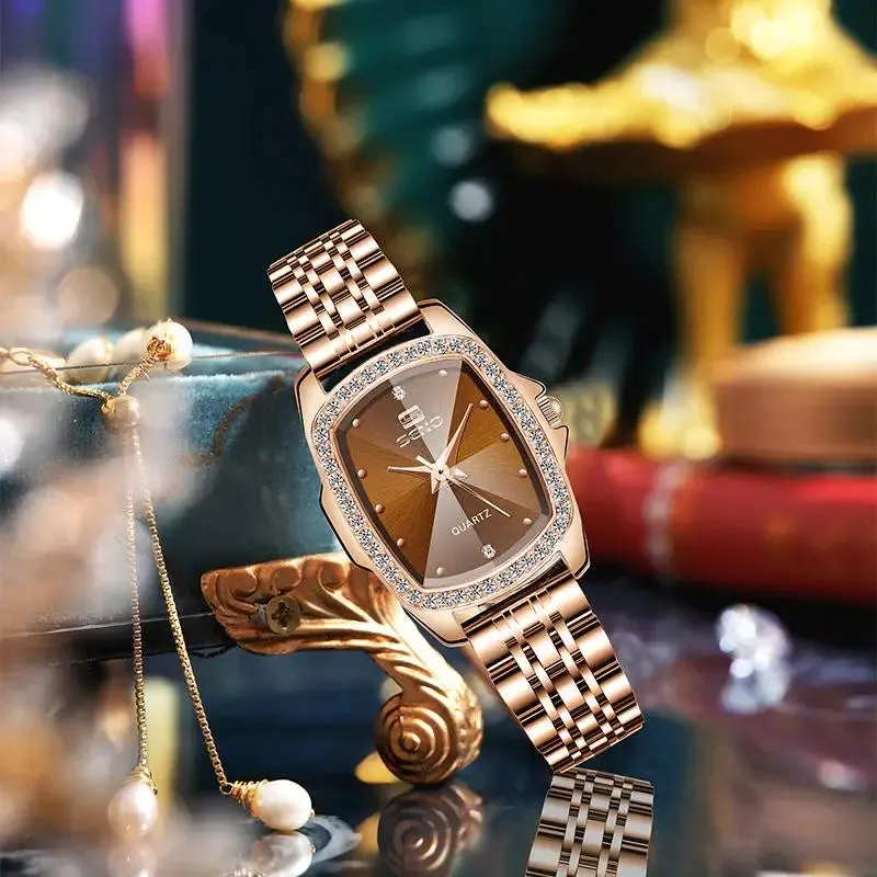 Luxury Quartz Elegant Stainless Steel Mesh Watch