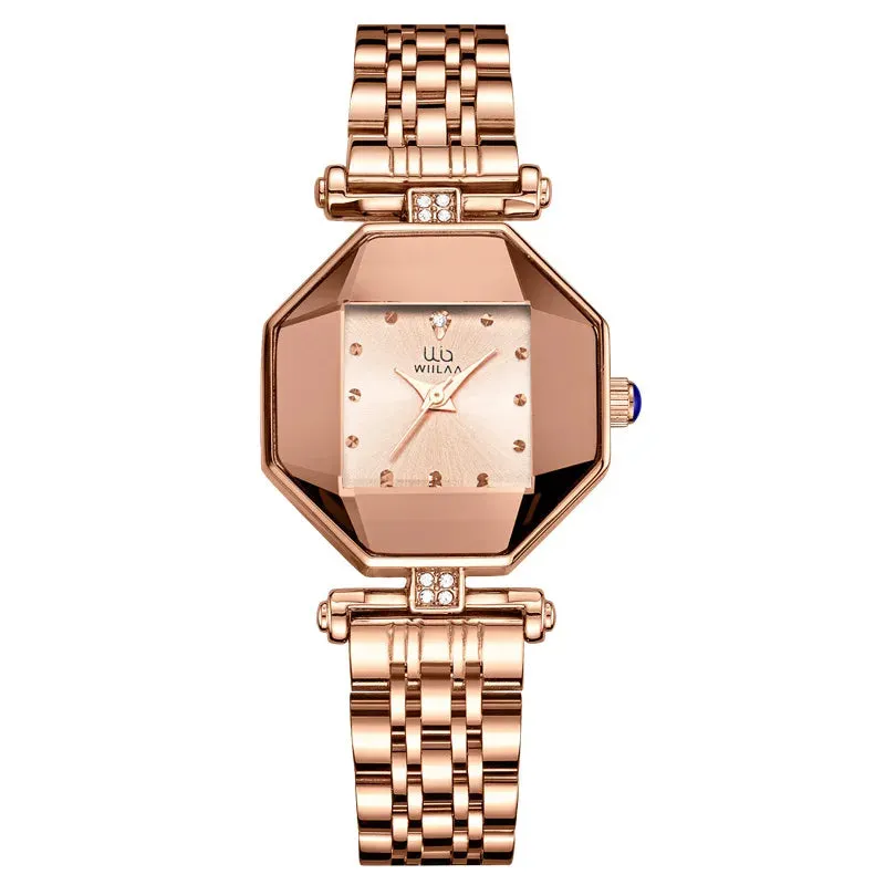 Luxury Stainless Steel Diamond Wrist Watch