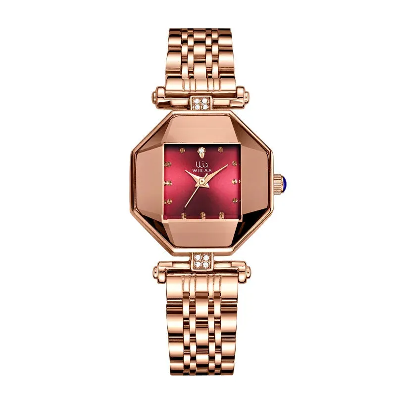 Luxury Stainless Steel Diamond Wrist Watch