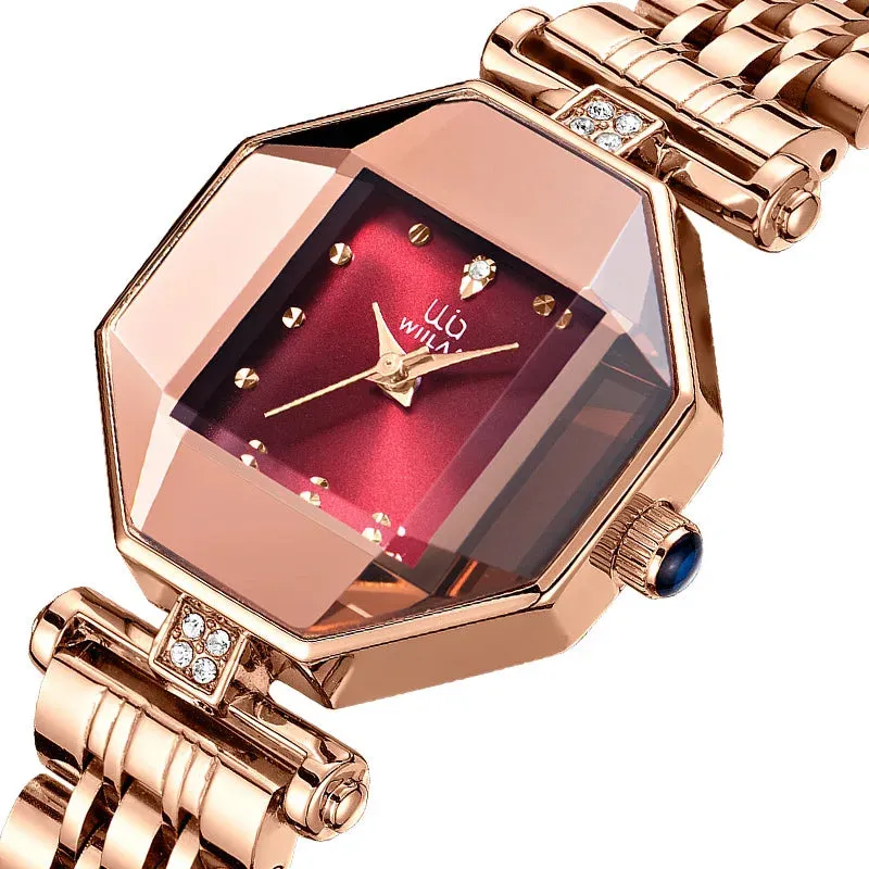 Luxury Stainless Steel Diamond Wrist Watch