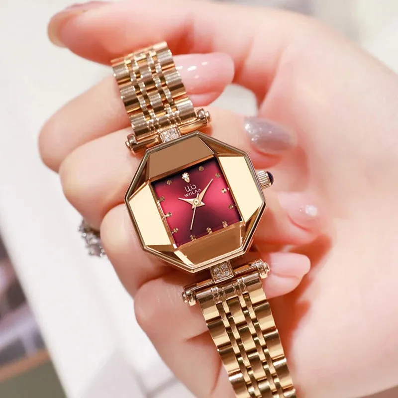 Luxury Stainless Steel Diamond Wrist Watch