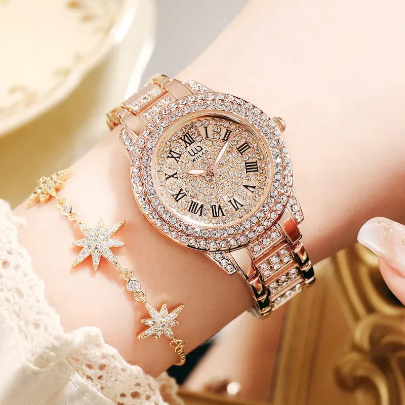 Luxury Stainless Steel Waterproof Quartz Wristwatch