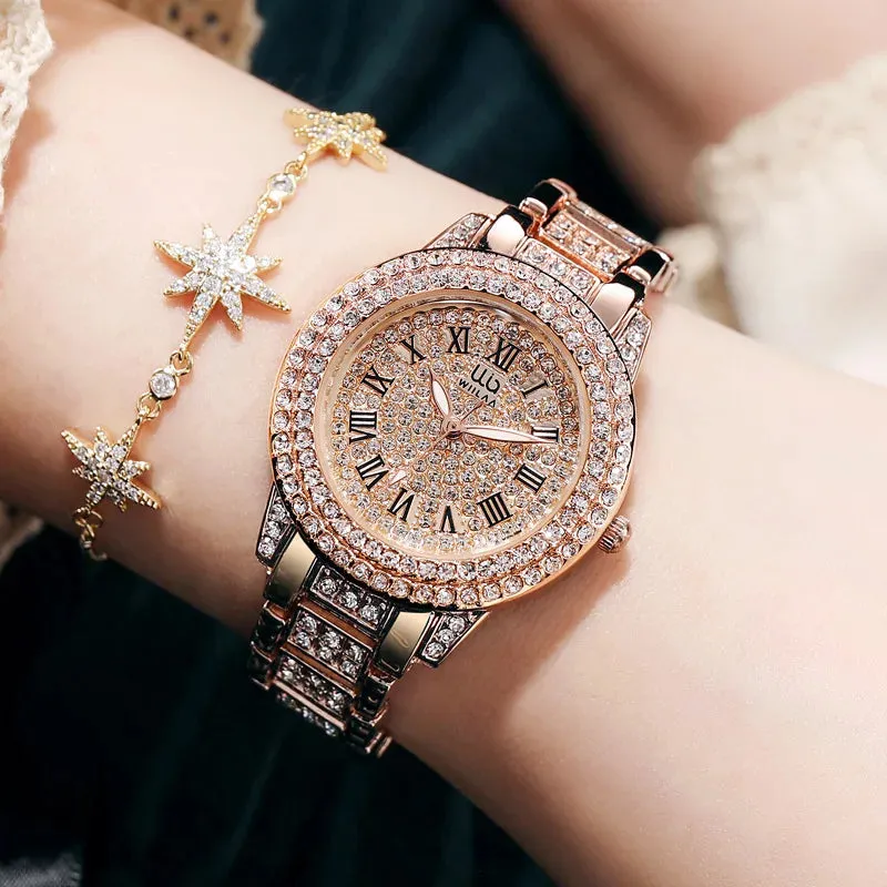 Luxury Stainless Steel Waterproof Quartz Wristwatch