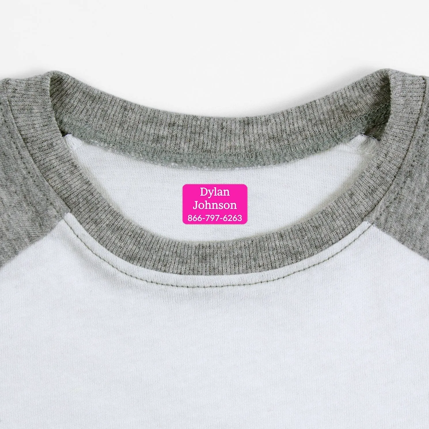 One Color Iron-On Clothing Labels