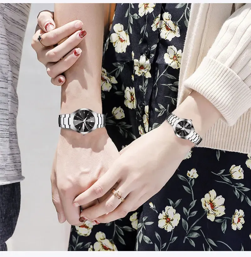 Rose Gold Steel Quartz Wristwatches