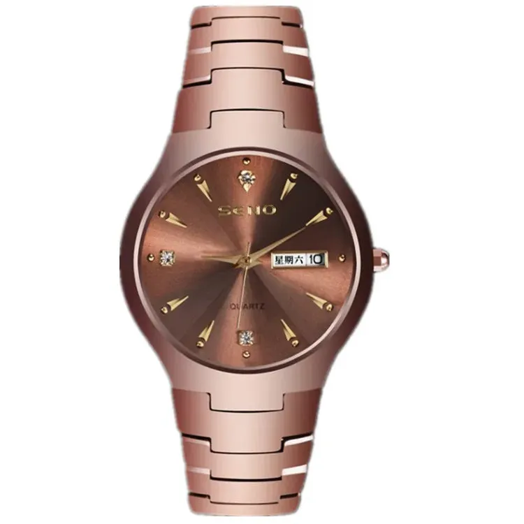 Rose Gold Steel Quartz Wristwatches