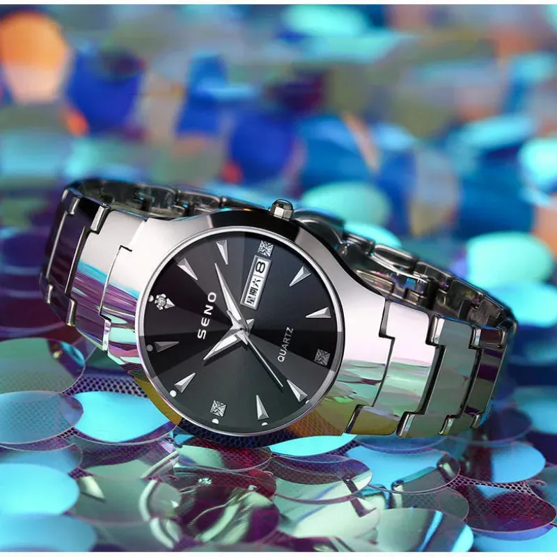 Rose Gold Steel Quartz Wristwatches