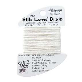 Silk Lame Braid Glow in the Dark: LB300 White