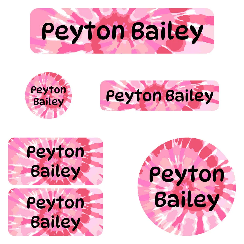 Tie-Dye Art Daycare Labels Pack