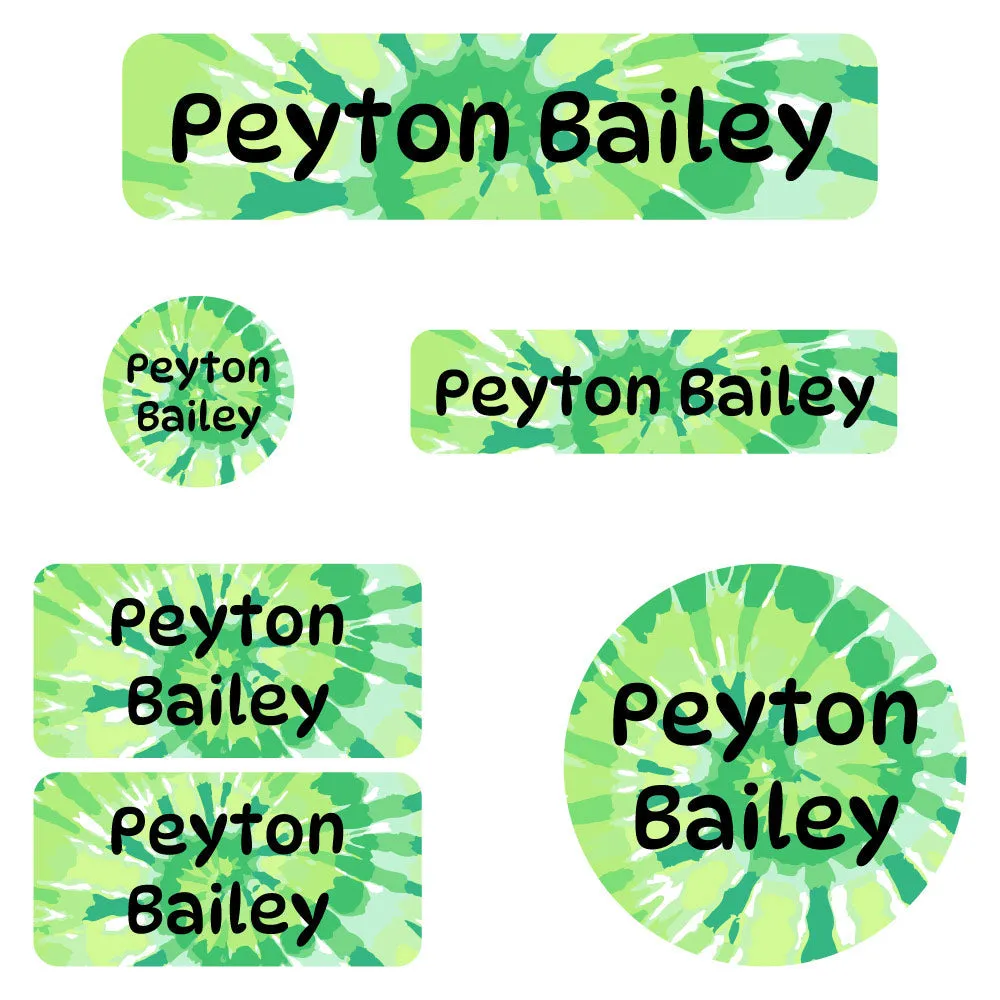 Tie-Dye Art Daycare Labels Pack