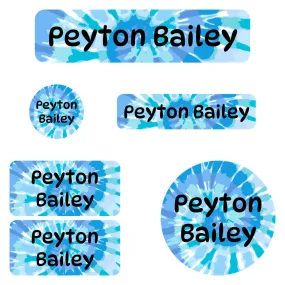 Tie-Dye Art Daycare Labels Pack