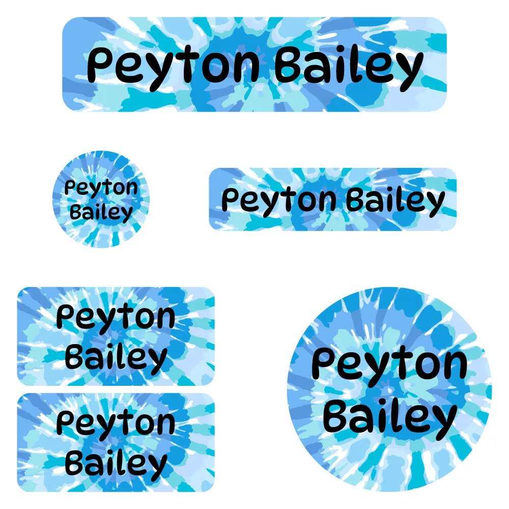 Tie-Dye Art Daycare Labels Pack