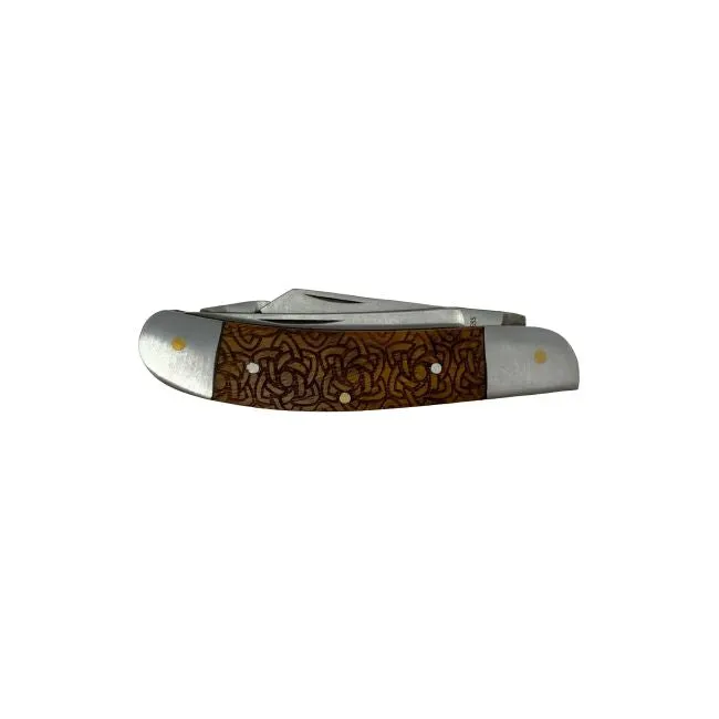 Triple Edge Rosewood Folding Pocket Knife