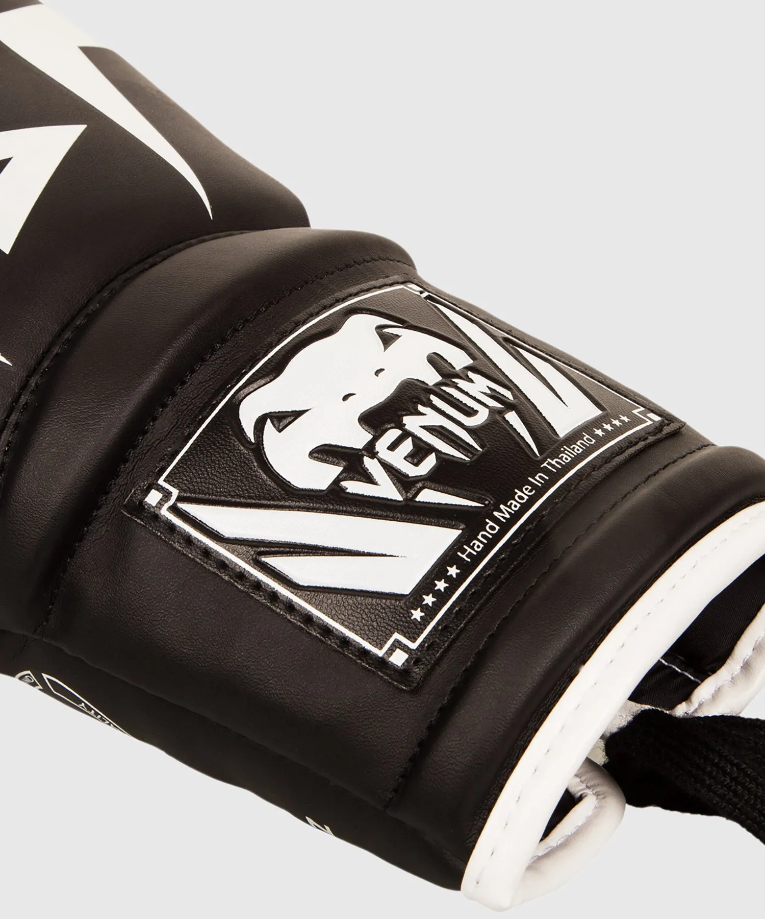 Venum Elite Boxing Gloves - with Laces - Black/White