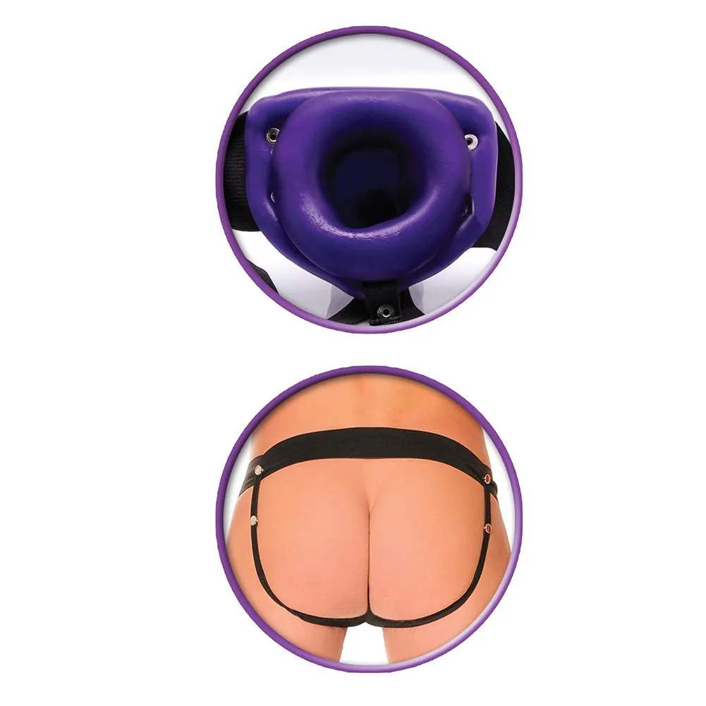 Vibrating Hollow Strap-on - Purple