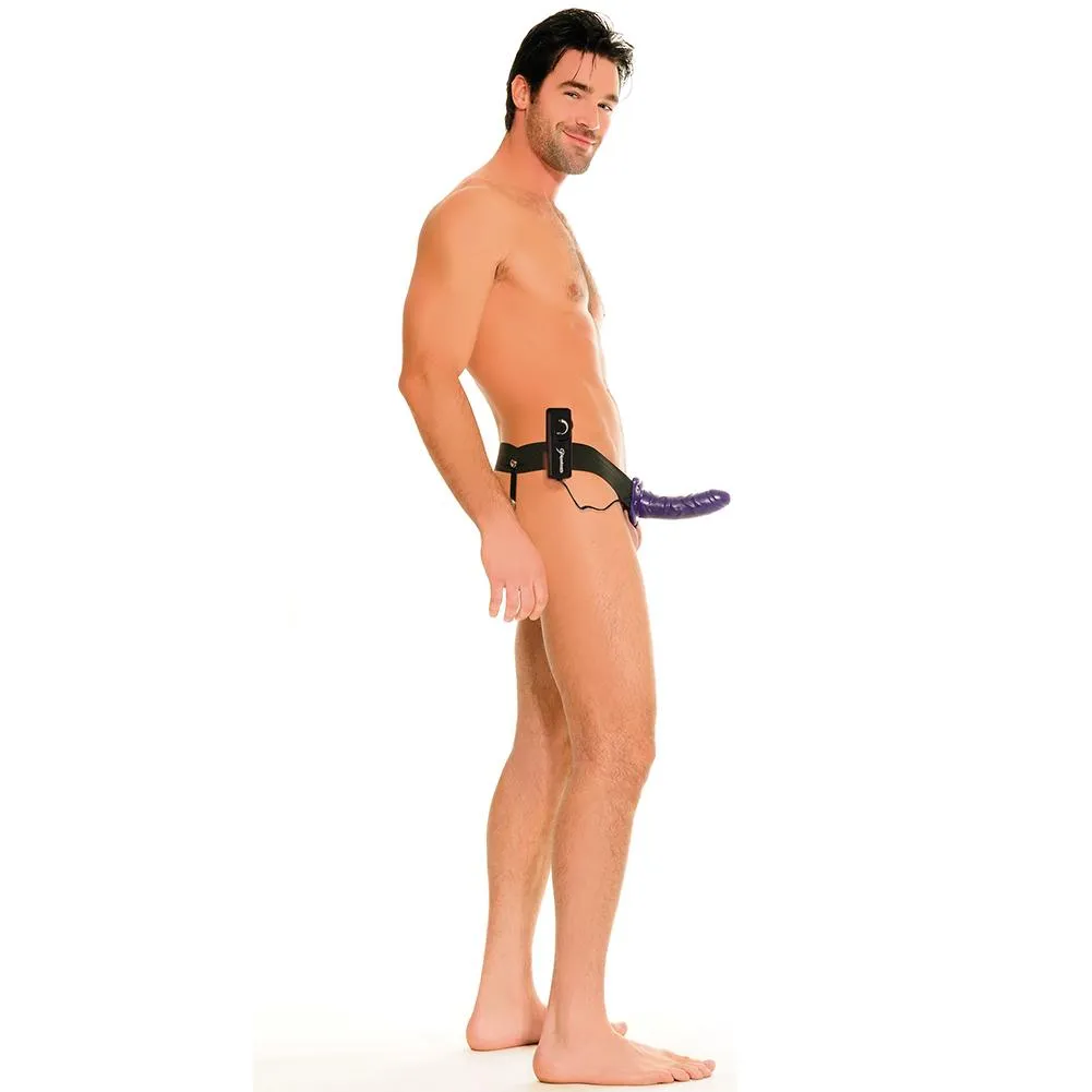 Vibrating Hollow Strap-on - Purple