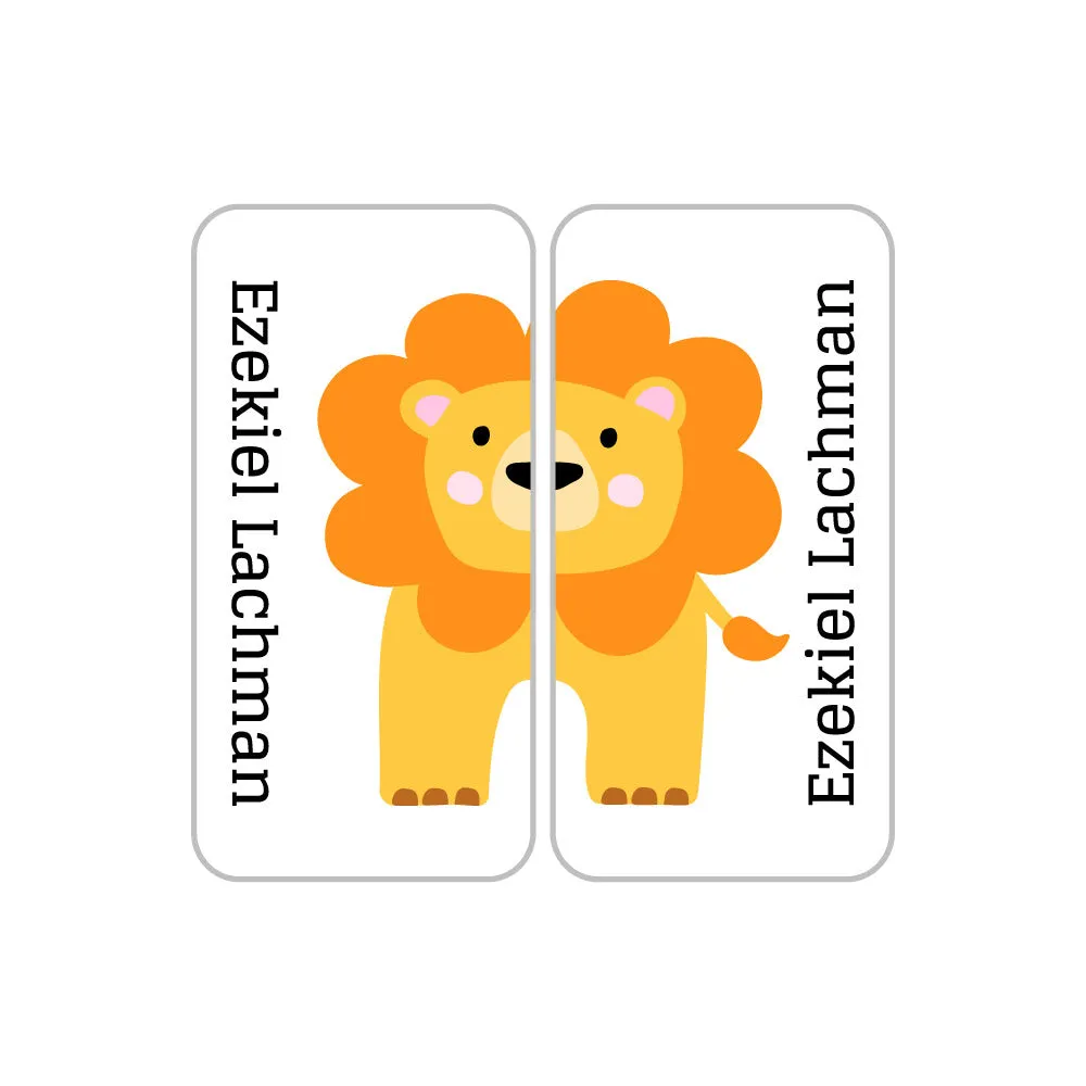 Zoo Animals Shoe Labels